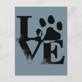Pet Paw in LOVE Briefkaart (Voorkant)