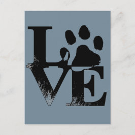 Pet Paw in LOVE Briefkaart