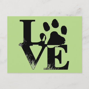 Pet Paw in LOVE Briefkaart