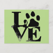 Pet Paw in LOVE Briefkaart (Voorkant)