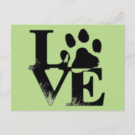 Pet Paw in LOVE Briefkaart
