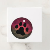 Pet paw in mobern ombre bold background bedankjes labels (In situ)