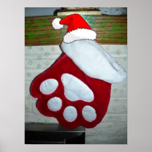 Pet Paw-kerststop Poster