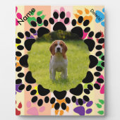 Pet Paw-Lijst op poten Fotoplaat (Voorkant)