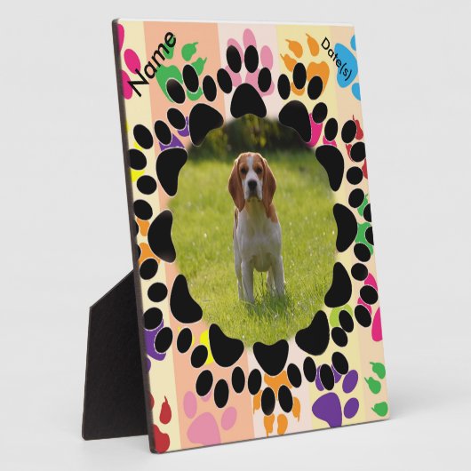 Pet Paw-Lijst op poten Fotoplaat (Zijkant)