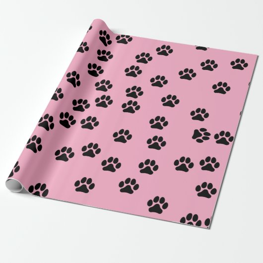 PET Paw Pattern Wrapping Paper Cadeaupapier (Uitgerold)