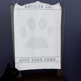 Pet Paw Print Aangepaste witte golfhanddoek