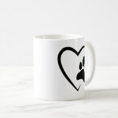 Pet Paw Print Hart Mok (Voorkant rechts)