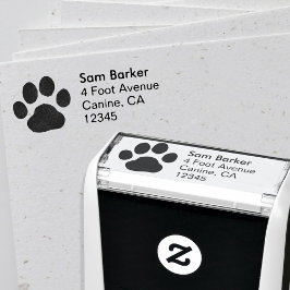 Pet Paw Print retouradres Hond of Kat Schattig Zelfinktende Stempel