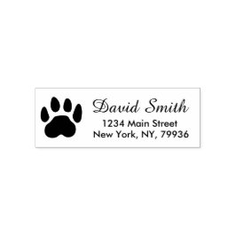 Pet Paw Print retouradres Hond of Kat Schattig Zelfinktende Stempel