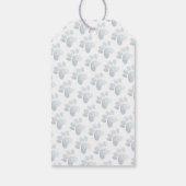 Pet Paw Print Waterverf Art Grijs Plezier Cadeaulabel (Achterkant)