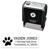 Pet paw print zelf-inking retour adres stempel (In situ)