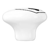 Pet Paw Prints op Hart Keramische Knop (Zijkant)