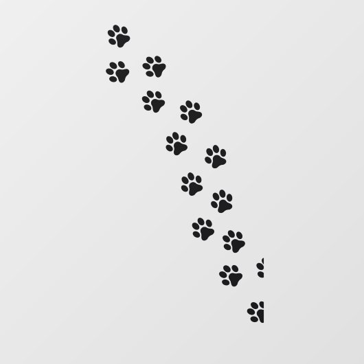 Pet Paw Prints Pet Grooming Shop Front Raamsticker (Vel)