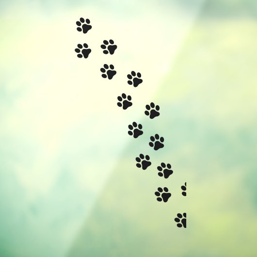 Pet Paw Prints Pet Grooming Shop Front Raamsticker (Vel 3)