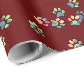 Pet Paw Tracks is het beste omlooppapier Cadeaupapier (Rol Hoek)