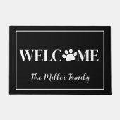 Pet Paw Welkom met Naam Deurmat (Voorkant)