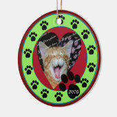 Pet Paws 2010 Keramisch Ornament (Links)