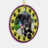 Pet Paws 2010 Keramisch Ornament (Rechts)