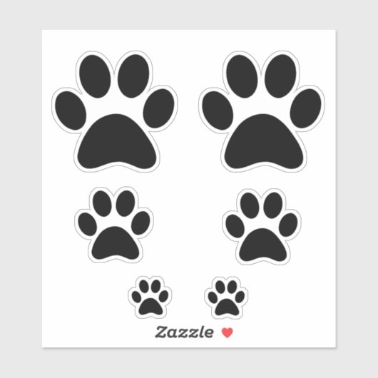 Pet Paws bevestigen Sticker (Vel)