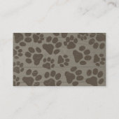 Pet Paws Dog of Cat Paw Prints Faux Weathered Wood Visitekaartje (Achterkant)