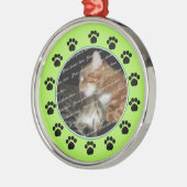Pet Paws / Groen Metalen Ornament (Links)