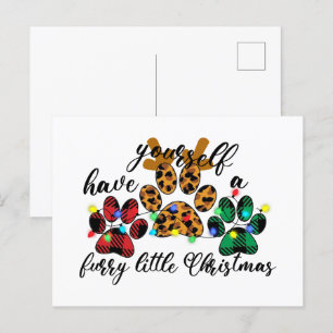 Pet Paws hebben je zelf een fijne kerst Briefkaart