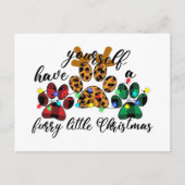 Pet Paws hebben je zelf een fijne kerst Briefkaart (Voorkant)