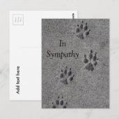 Pet Paws in Cement - Altijd daar Briefkaart (Voorkant / Achterkant)
