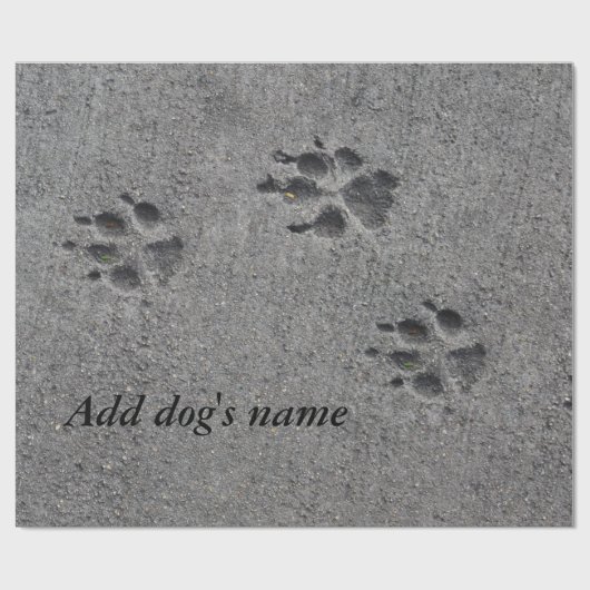 Pet Paws in Cement - Altijd daar Cadeaupapier (Vlak)