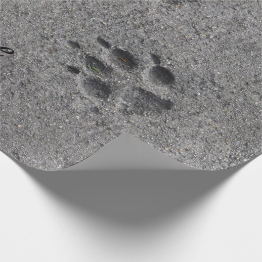 Pet Paws in Cement - Altijd daar Cadeaupapier (Hoek)