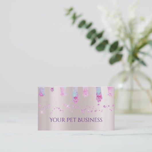 Pet Paws logo Visitekaartje (Staand voorkant)