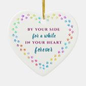 Pet Paws Memorial Voeg naam toe: kerkerkerkerkerst Keramisch Ornament (Voorkant)