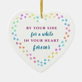 Pet Paws Memorial Voeg naam toe: kerkerkerkerkerst Keramisch Ornament