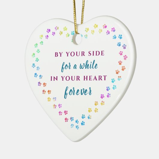 Pet Paws Memorial Voeg naam toe: kerkerkerkerkerst Keramisch Ornament (Links)