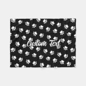 Pet Paws Pattern Fleece Blanket Deken (Voorkant (Horizontaal))