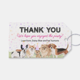 Pet Pawty Pink Custom Dog Birthday Party Cadeaulabel