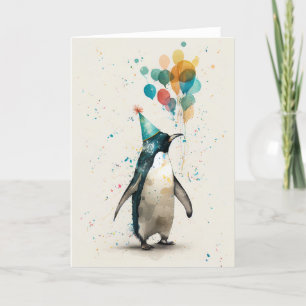 Pet Penguin Folded Wenskaart Bedankkaart