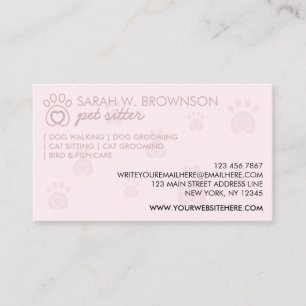 Pet Pet Paws Dog Cat Logo Visitekaartje