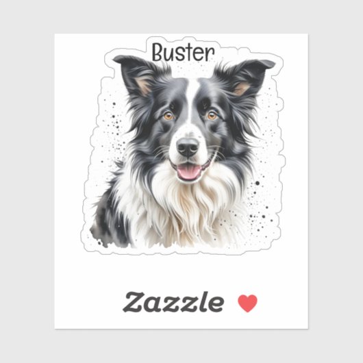 Pet Photo Add Pet Name Personalize Sticker (Vel)