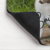 Pet Photo Black Script Mousepad Muismat (Hoek)