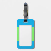 Pet Photo Blue en Green Bagagelabel (Achterkant verticaal)