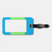 Pet Photo Blue en Green Bagagelabel (Achterkant horizontaal)