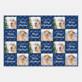 Pet Photo Buffalo Pset Dog Wof Merry Kerstmis Inpakpapier Vel (Voorkant 3)