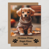 Pet Photo Christmas Kaart (Voorkant / Achterkant)