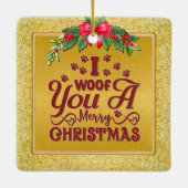 Pet Photo Christmas, Keepsake for Dog Lovers Keramisch Ornament (Achterkant)