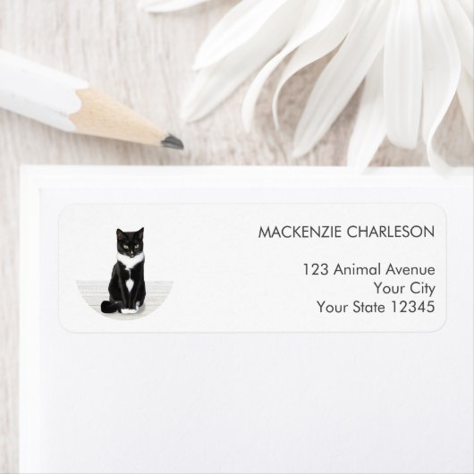 PET Photo Circle Retour-adreslabel Etiket (Insitu)