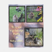 pet photo collage - 3 pictures fleece deken (Voorkant)