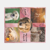 Pet photo collage  - 5 pictures fleece deken (Voorkant (Horizontaal))