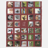 PET Photo Collage Blanket - Keepslag/Memorial Burg Fleece Deken (Voorkant)